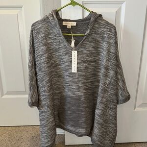 NWT LoveStich Gray Poncho Hoodie